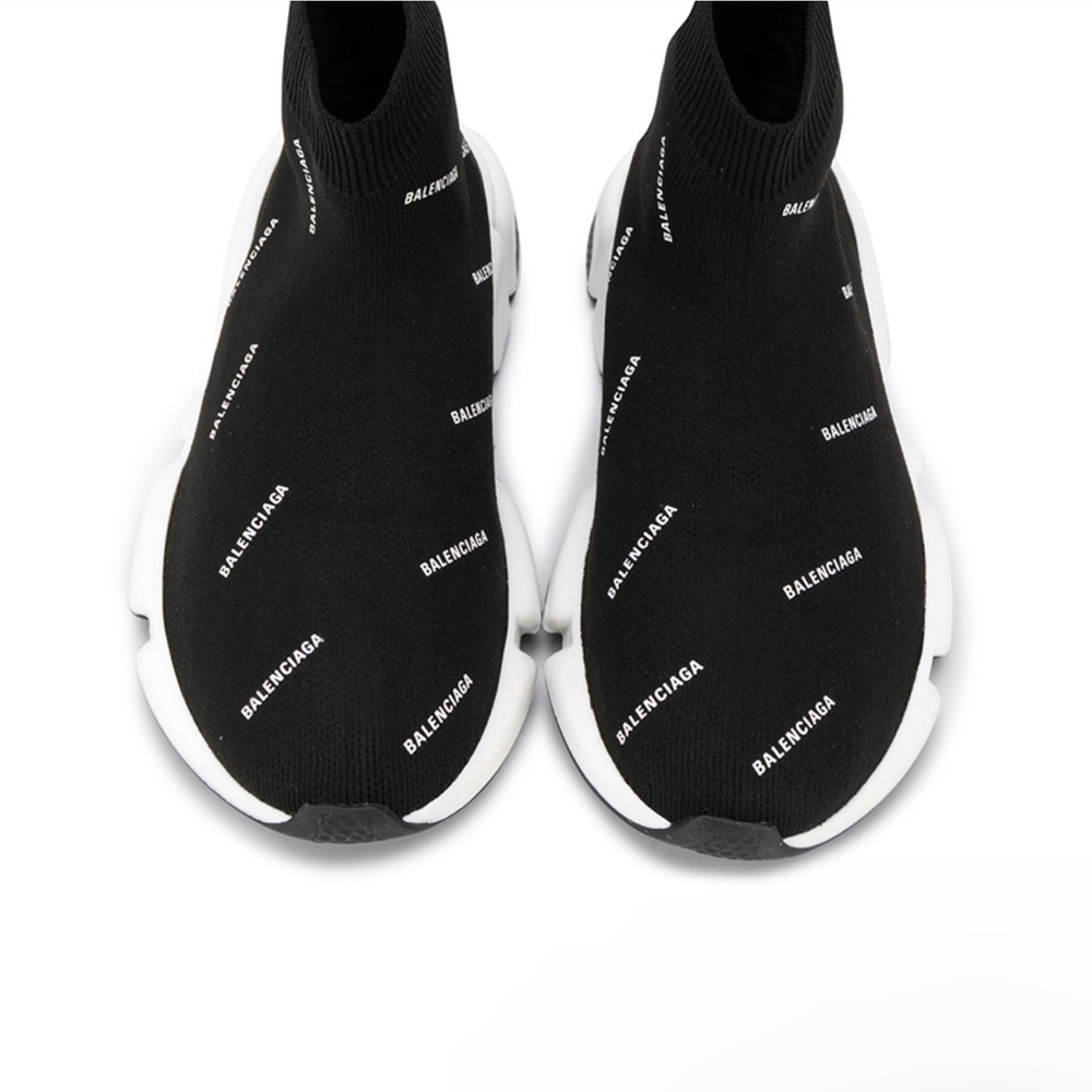 BALENCIAGA All Over Logo Speed Sock Shoes - great condition - 100% authentic